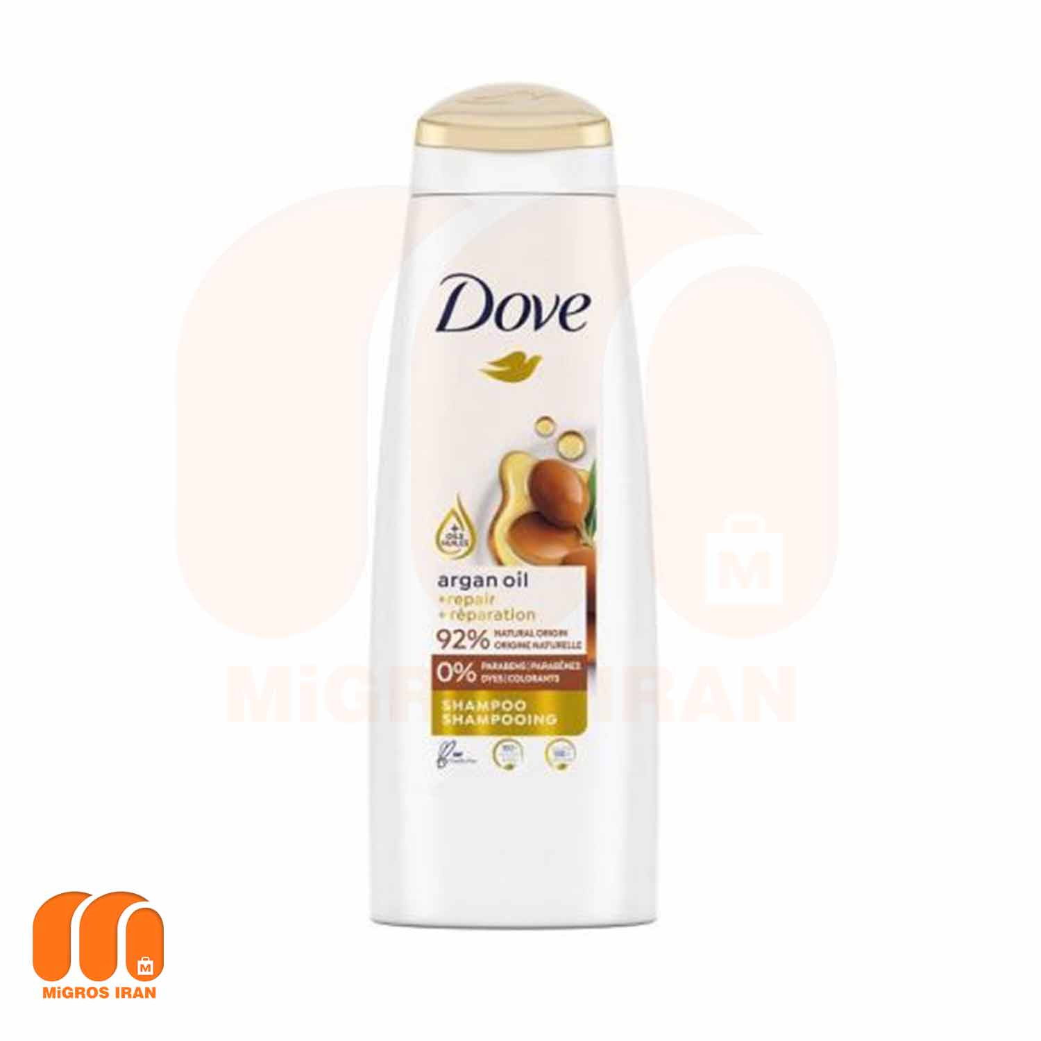 شامپو ترمیم کننده مو داو Dove روغن آرگان 400 میل