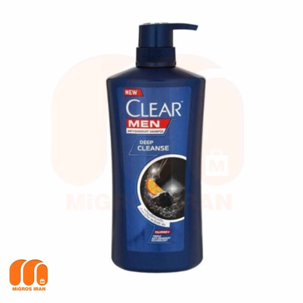 شامپو ضد شوره مردانه کلیر Clear مدل Deep Cleanse با عصاره ترنج و زغال 630 میل