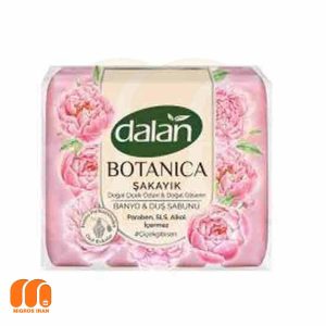 صابون دالان dalan مدل Botanica حاوی عصاره گلیسرینه و گل طبیعی شقایق 4 عددی