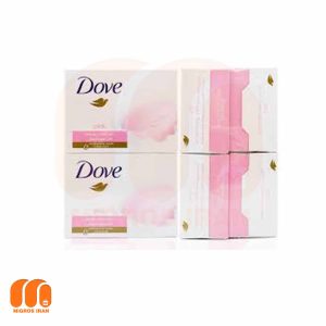 صابون داو صورتی Dove Pink با رایحه گل رز بسته 4 عددی