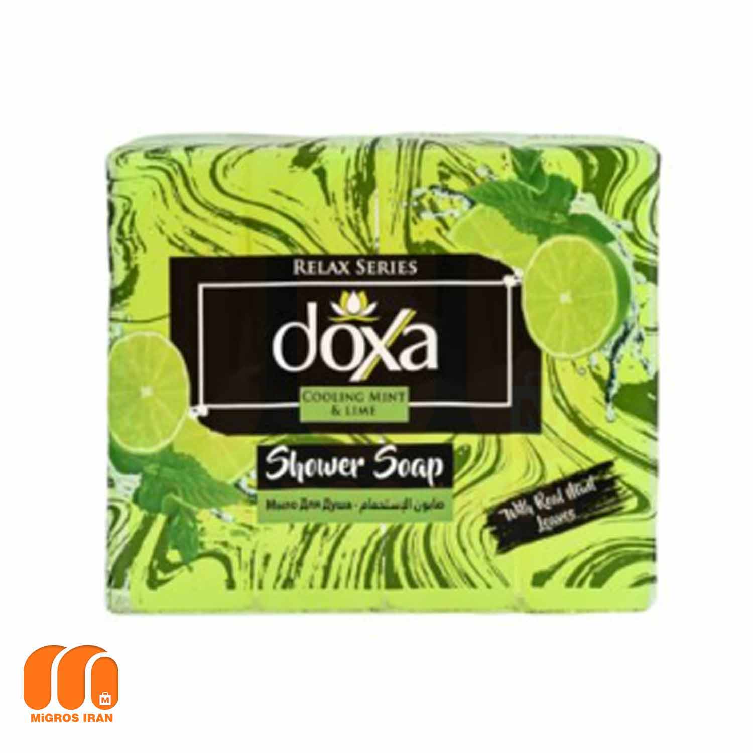 صابون دوکسا Doxa حاوی عصاره لیمو ترش و نعنا 4 عددی