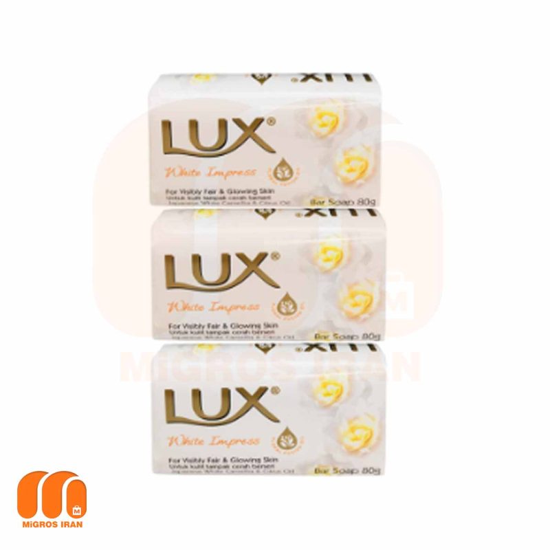 صابون لوکس LUX مدل BRIGHT IMPRESS با رایحه گل کاملیا 6 عددی