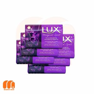 صابون لوکس LUX مدل MAGICAL SPELL با رایحه شکوفه بنفش 6 عددی