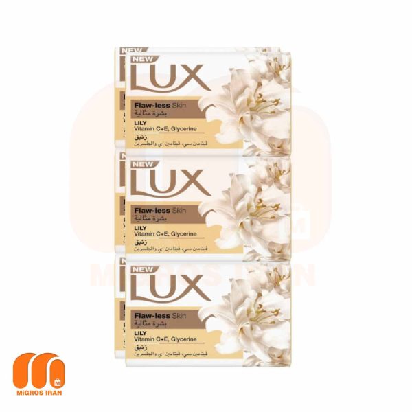 صابون لوکس Lux حاوی گل زنبق تعداد 6 عددی