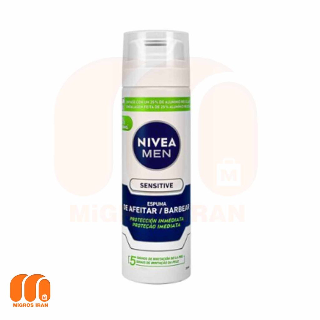 فوم اصلاح نیوآ Nivea مدل Sensitive حجم 200 میل