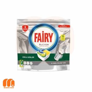 قرص ماشین ظرفشویی فیری Fairy مدل Platinum پلاتینیوم 15 عددی