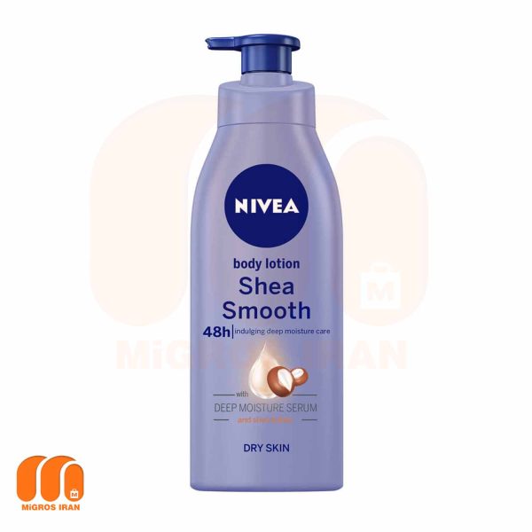 لوسیون بدن پمپی نیوآ NIVEA مدل Shea Smooth حاوی شی باتر 400 میل