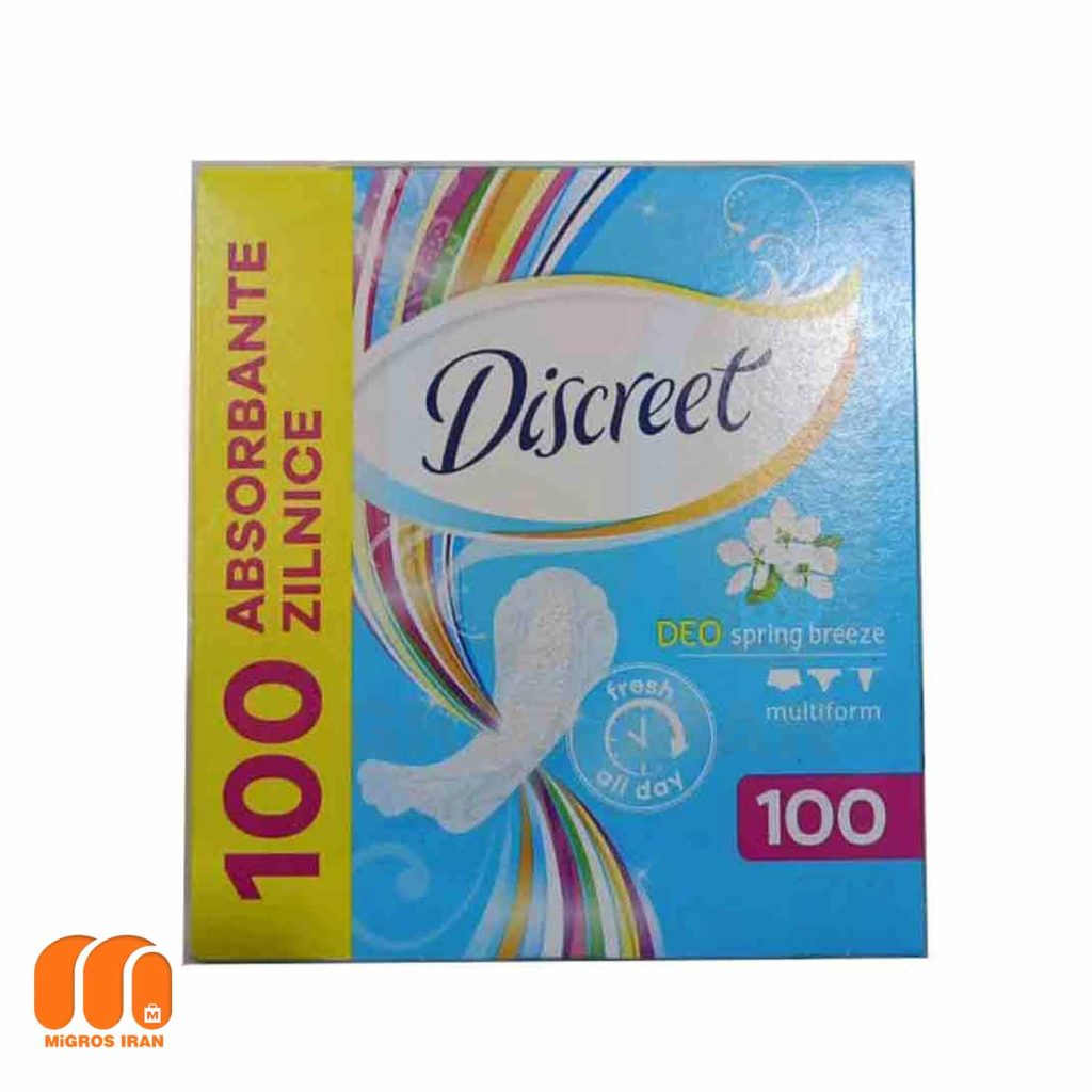 نوار بهداشتی دیسکرت Discreet با رایحه شکوفه بهاری تعداد 100 عددی