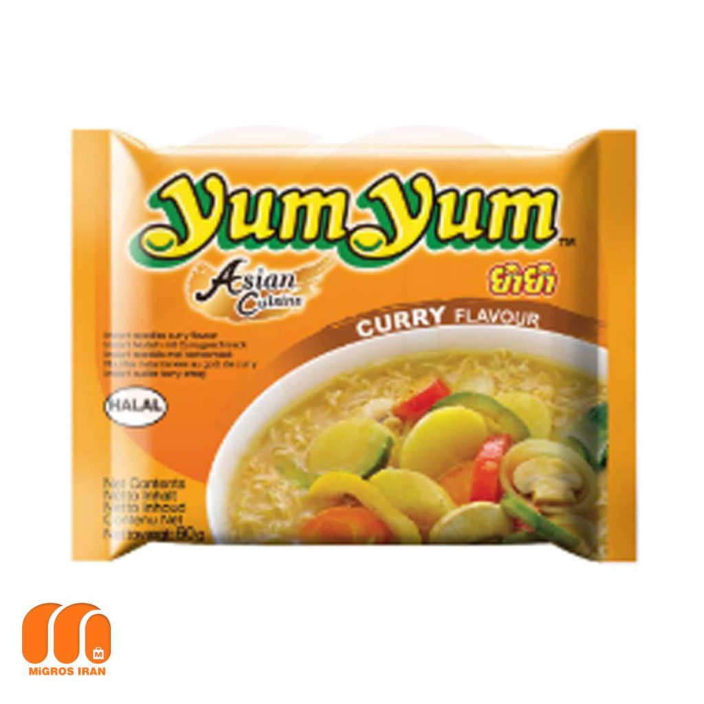 نودل یام یام yum yum با طعم ادویه کاری 60 گرم