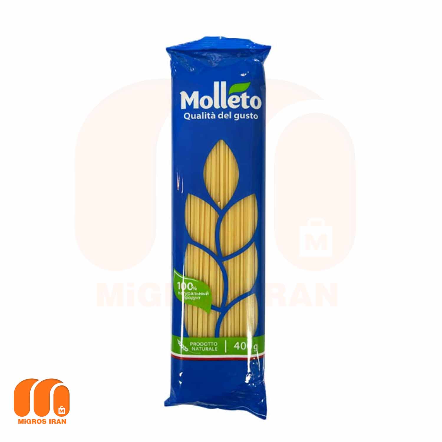 پاستا با طرح رشته ای نازک مولتو Molleto وزن 400 گرم