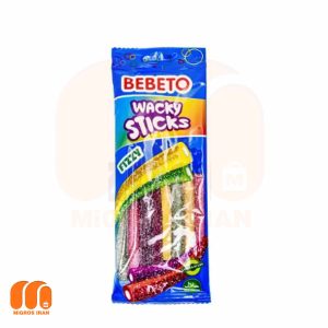 پاستیل مدادی ببتو Bebetto مدل Wacky Sticks Fizzy وزن 75 گرم