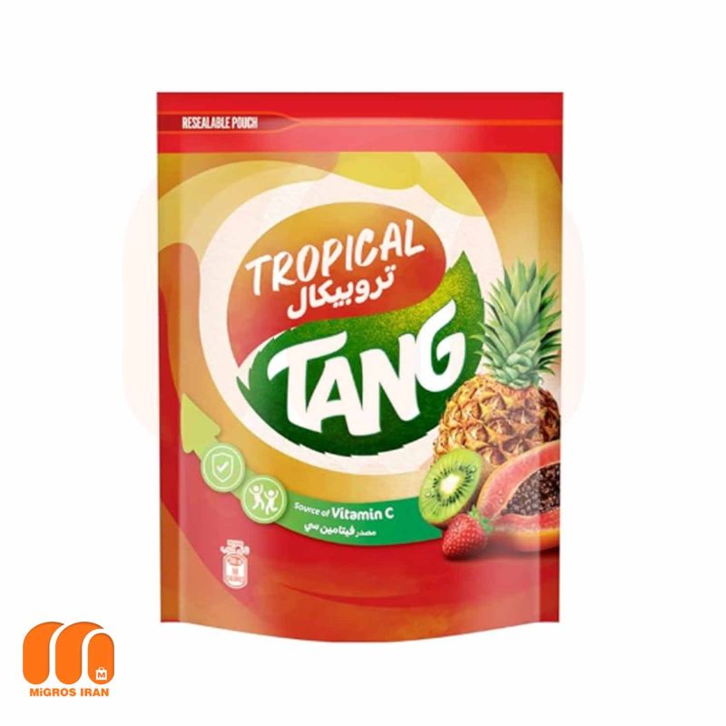 پودر شربت تانج TANG مدل TROPICAL با طعم میوهای استوایی 375 گرم