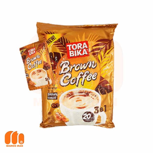 کافی میکس 3 در 1 ترابیکا Torabika مدل brown caffe بسته 20 عددی