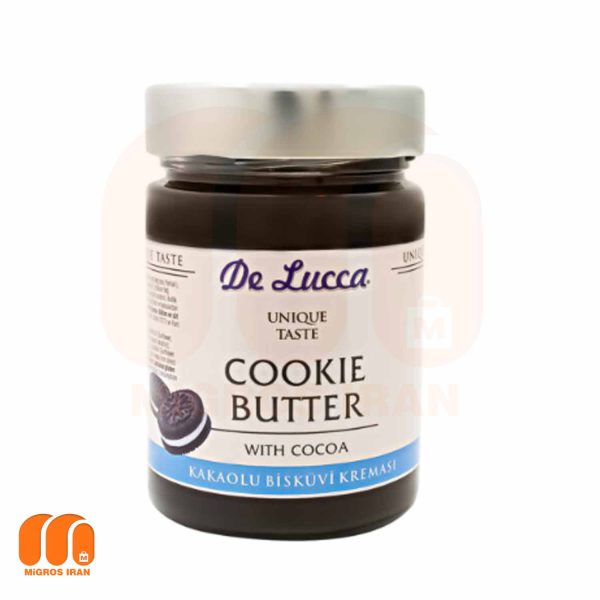 کرم بیسکوییت De Lucca سری Cookie Butterبا طعم کاکائویی 350 گرم