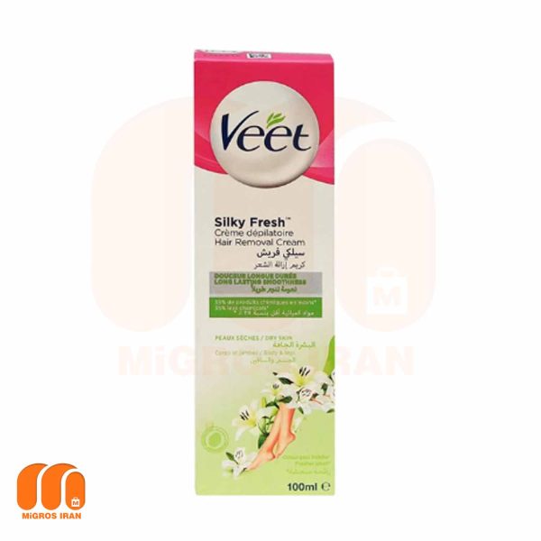 کرم موبر ویت Veet مناسب پوست خشک با رایحه زنبق 100 میل