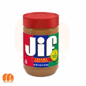 کره بادام زمینی جیف Jif سر قرمز مدل Extra Crunchy وزن 454 گرم