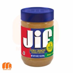 کره بادام زمینی کرانچی جیف Jif مدل Extra Crunchy وزن 454 گرم