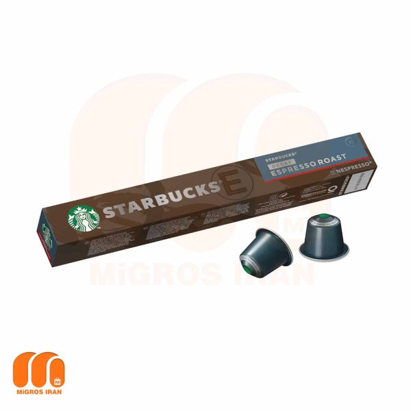 کپسول قهوه استارباکس Starbucks بدون کافئین مدل Decaf Espresso Roast تعداد 10 عددی