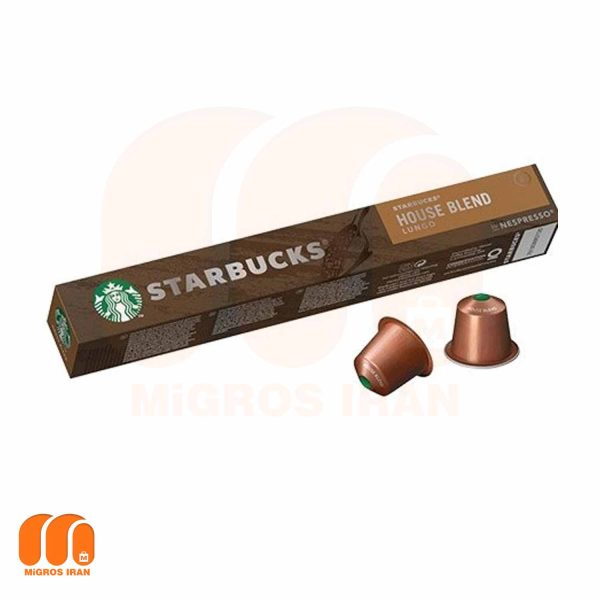 کپسول قهوه استارباکس Starbucks مدل هاوس بلند House Blend Coffee Capsule تعداد 10 عددی