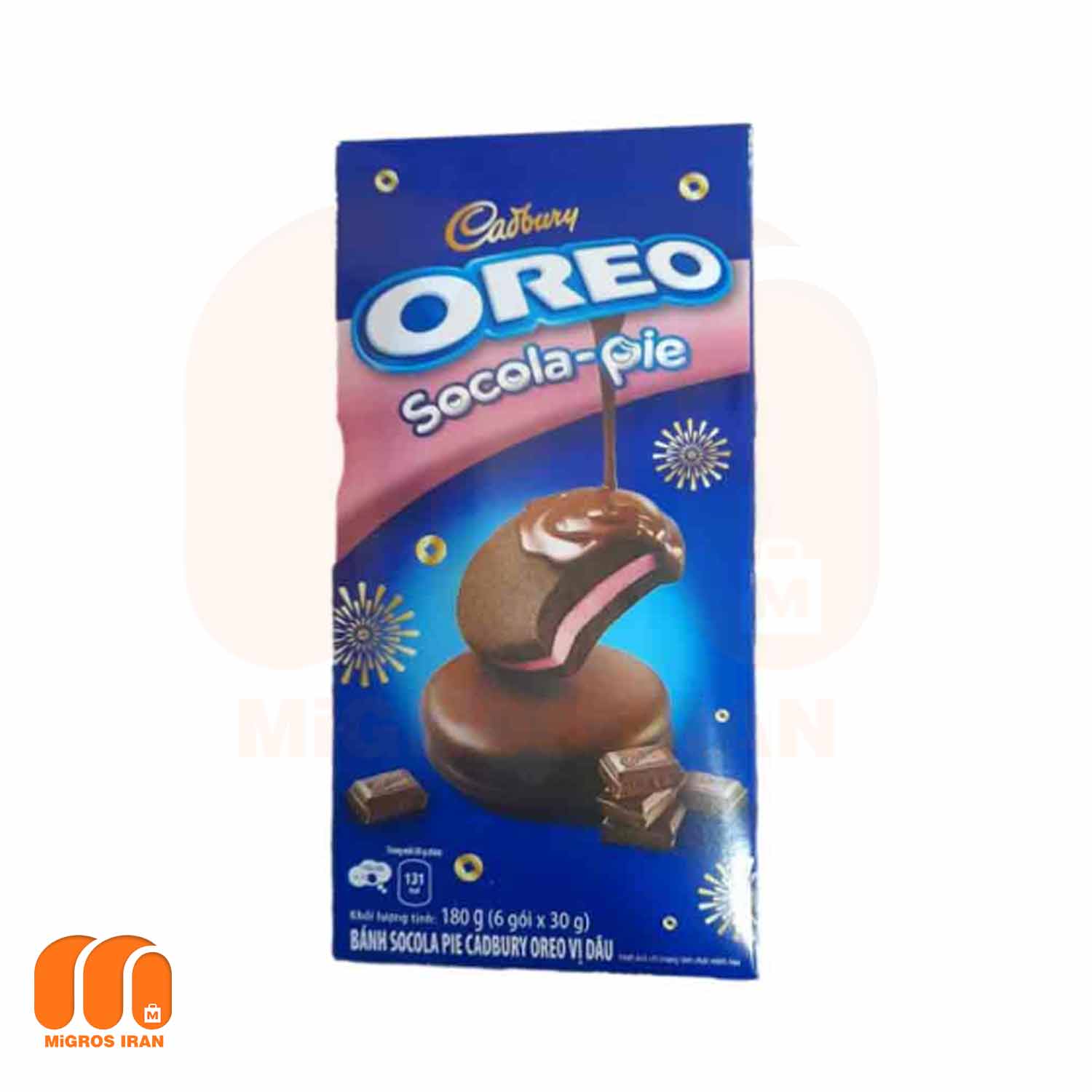 کیک شکلاتی اورئو Oreo مدل Socola-Pie با طعم توت فرنگی 80 گرم