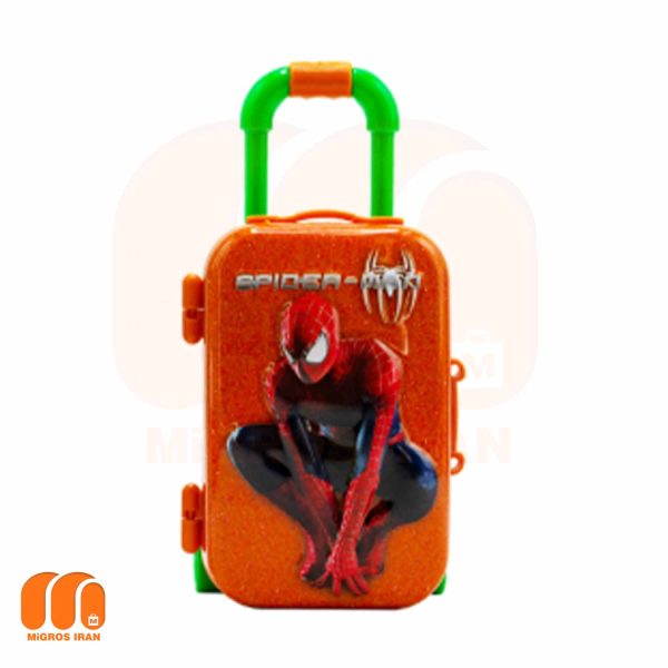 آدامس مرد عنکبوتی Spider Man جعبه فلزی طرح چمدانی 20 گرم