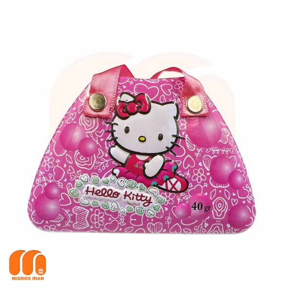 آدامس هلو کیتی HELLO KITTY طرح کیفی فلزی صورتی 40 گرم