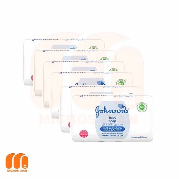 صابون کودک جانسون johnson's مدل Mild & Gentle بسته 6 عددی