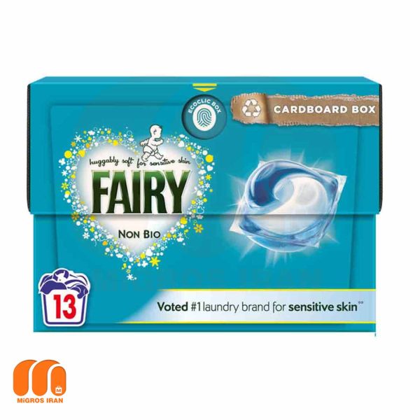 قرص ماشین لباسشویی کودک فیری FAIRY مدل non bio بسته 13 عددی