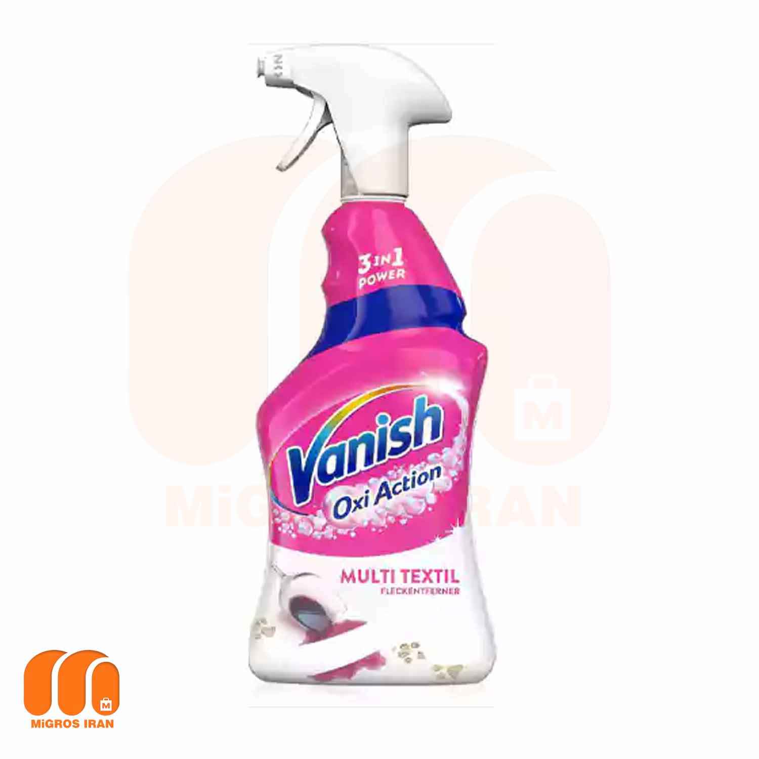 اسپری لکه بر فرش و سطوح ونیش Vanish مدل Oxi Action حجم 500 میل