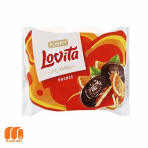 بیسکوییت لاویتا با روشن ROSHEN lovita لایه ژله پرتقال و روکش شکلاتی 420 گرم