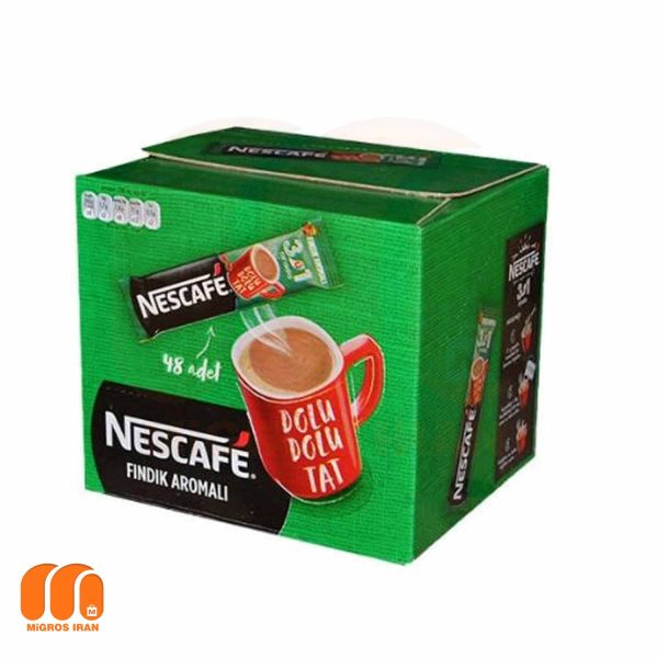 نسکافه اکسترا Nescafe extra با طعم فندقی 3 در 1 بسته 48 عددی