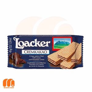 ویفر لواکر Loacker با طعم کاکائویی 45 گرم