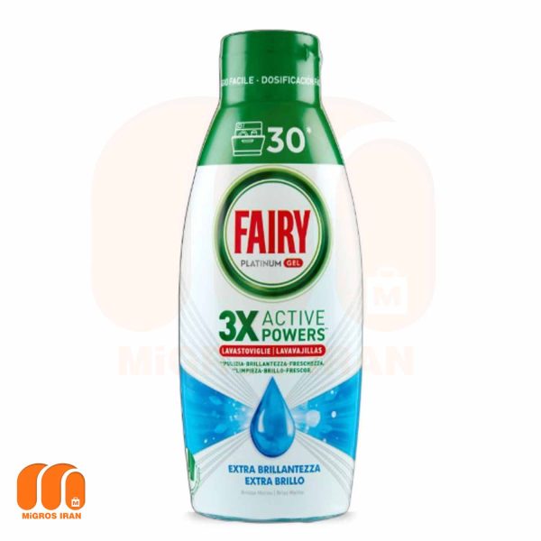 ژل ماشین ظرفشویی فیری Fairy مدل پلاتینیوم All In One با رایحه نسیم دریایی 650 میل