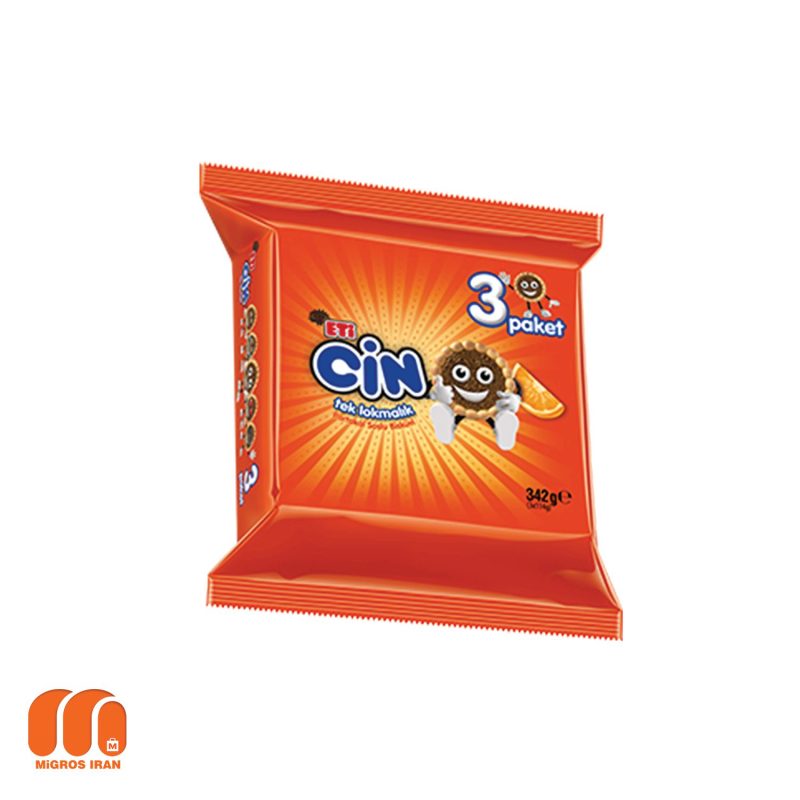 Eti cin biscuit with orang flavor